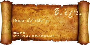 Bese Ádám névjegykártya